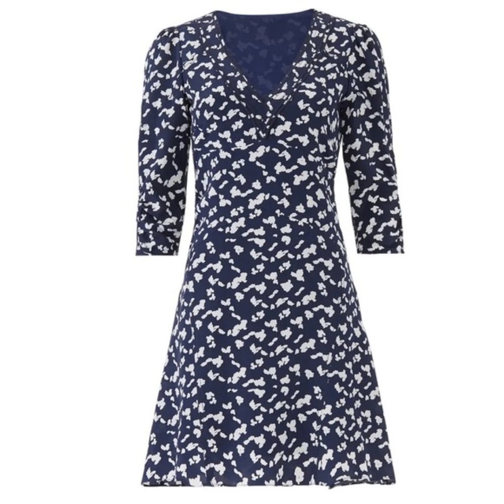 Tanya Taylor Navy Dylan Dress